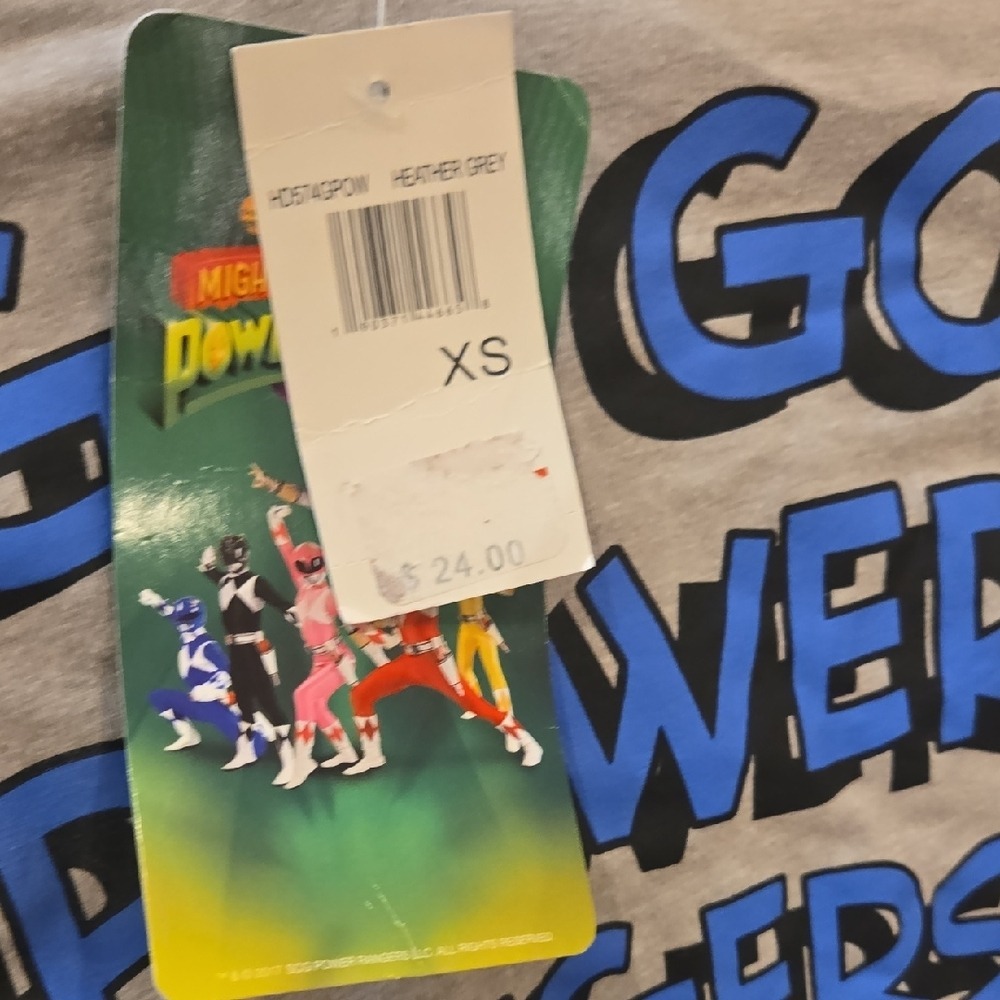 Power Rangers Women's Heather Gray‎ Lightweight Graphic Hoodie Pullover NWT XS - Picture 3 of 5